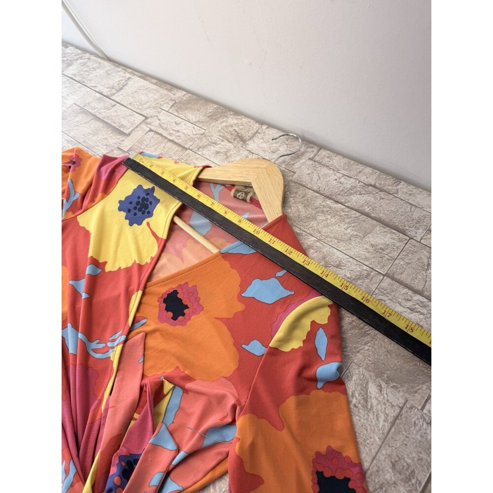 Anne Klein Women's Floral Print Wrap Top Size M - Picture 6 of 13